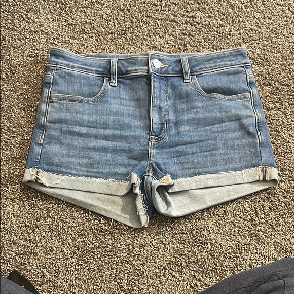 American Eagle Hi Rise Shortie denim shorts size 6 - Picture 2 of 10